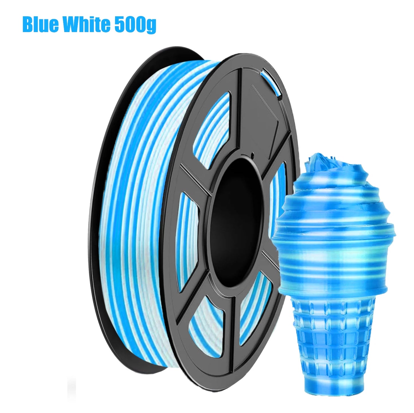 Rainbow PLA Filament 1.75mm Shiny Multicolor Christmas | 3D Maliang
