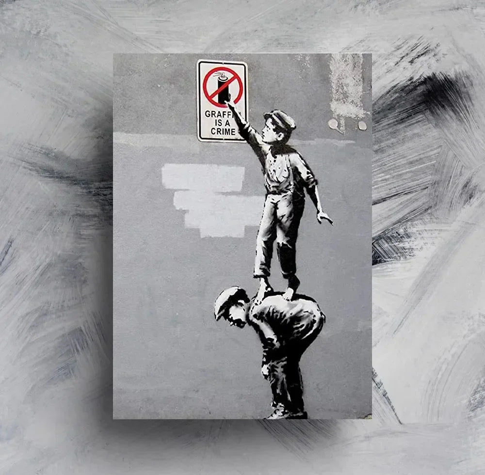 Banksy Girl with Red Balloon Canvas Wall Art | Street Art Decor