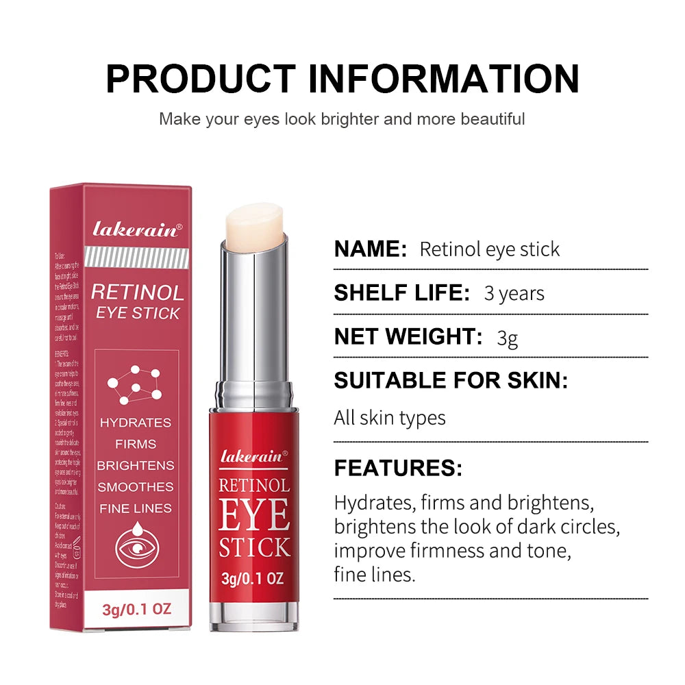 Retinol Eye Cream Lightening Dark Circles Firming Skin Instant Eye Repair Serum Stick for women Women Eyes Care Peaceful Pleasures Health and Wellness