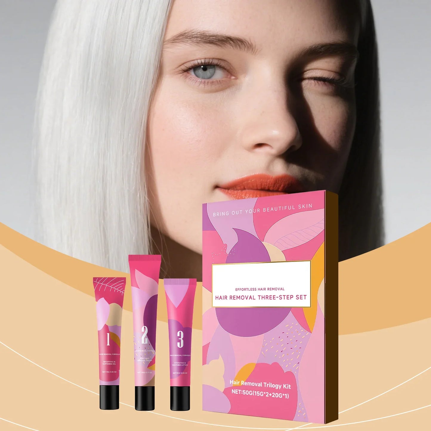 Gentle Hair Removal Cream Set – Face & Body Depilatory Kit