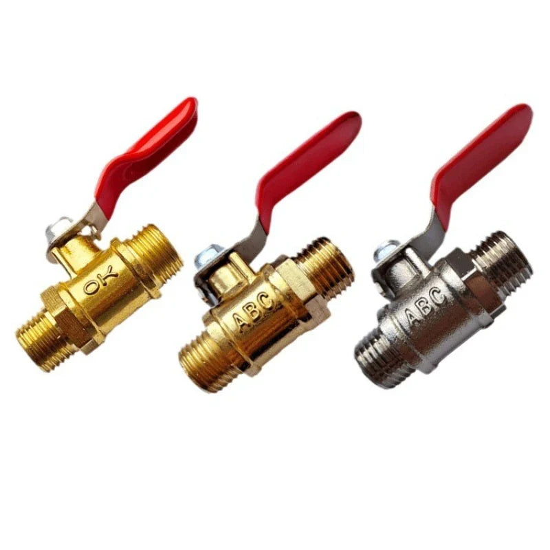 Copper 1/4" DN8 Ball Valve Plunger Pump Head & Handle Switch