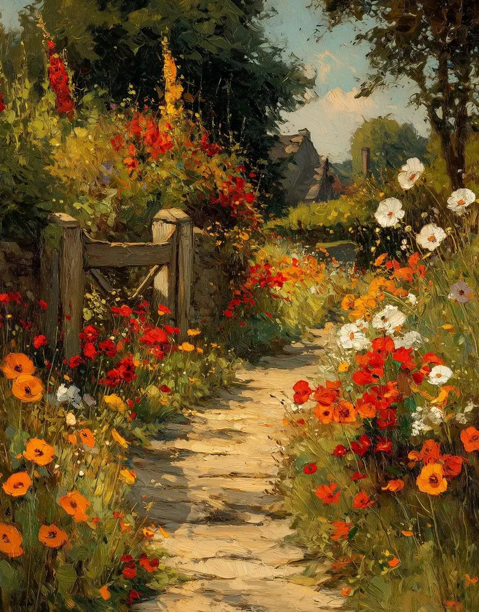 Retro Wildflower Farmhouse Canvas Wall Art | Unframed Print