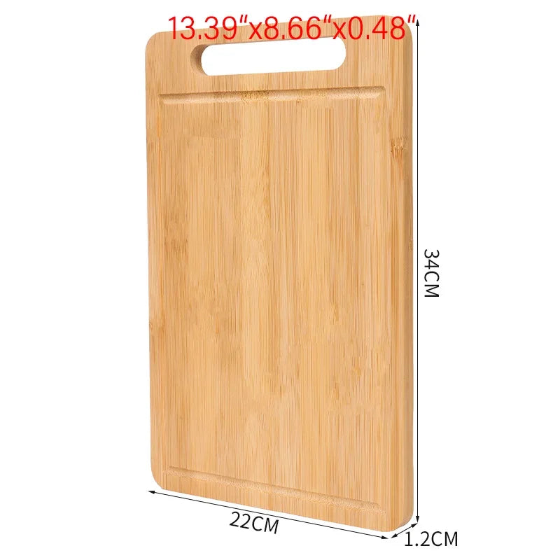 Wooden Cutting Board Kitchen Cutting Board for Meat Totally Bamboo Food Cutting Table Thickened Fruit Vegetables Chopping Panel Peaceful Pleasures Health and Wellness L 34CMx22CMx1.2CM