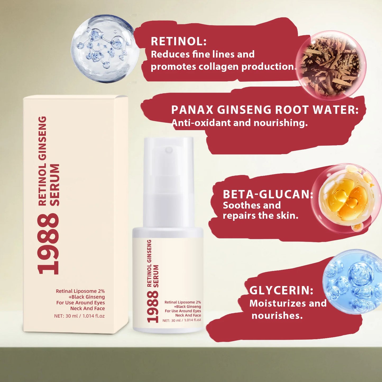 SAUVASINE Retinol Ginseng Serum & Eye Cream Set | Anti-Aging