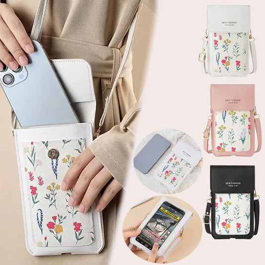 Touchscreen Crossbody Phone Bag for Women | Mini Shoulder Purse Crossbody Phone Bag Peaceful Pleasures Health and Wellness