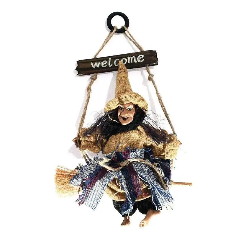 Halloween Hanging Witch Ghost Dolls Scary Flying Pendant DIY Party