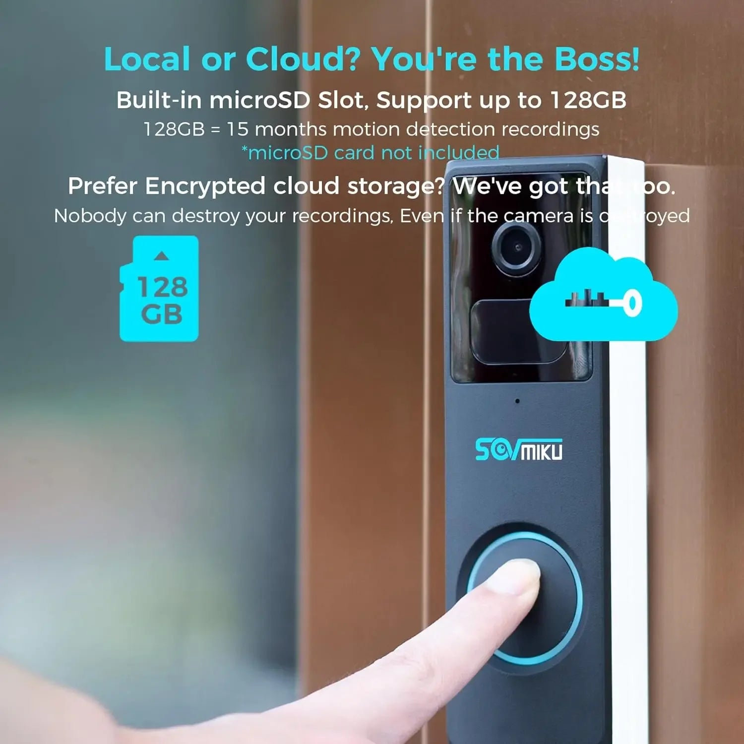 Wireless Video Doorbell with Alexa, 1-Year Battery, Waterproof, Human Detection, Two-Way Audio, Easy Setup Peaceful Pleasures Health and Wellness