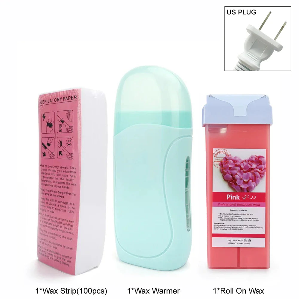 Rose Roll-On Wax Warmer Kit – Electric Hair Removal Set