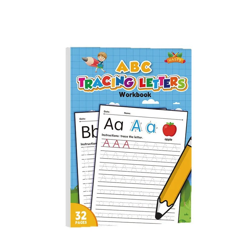 Alphabet Practice Book A-z Letter Writing Pictures Suitable Toddlers