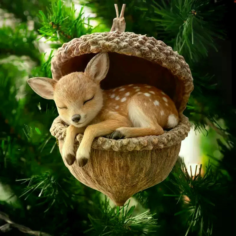 2D Acrylic Animal Christmas Tree Ornaments | Holiday Decor Christmas Tree Ornament Peaceful Pleasures Health and Wellness