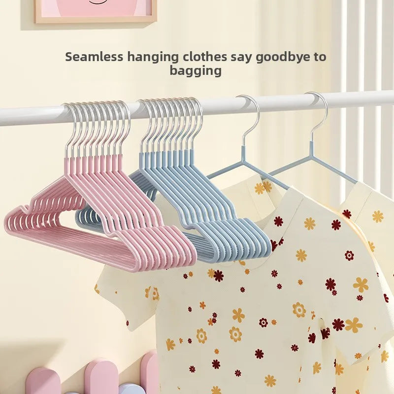 30cm Rubber Coated Kids Hanger Non-slip PVC Metal Infant Clothes Hanger for Home Dormitory Home Clothes Hanger Organization Peaceful Pleasures Health and Wellness