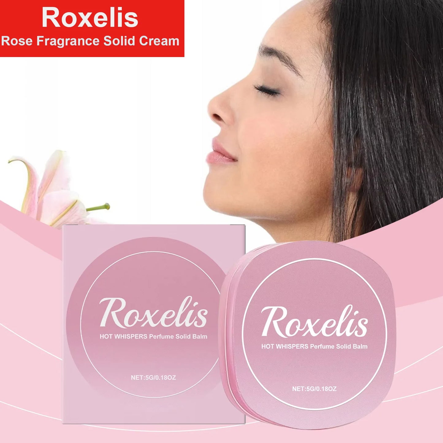 Roxelis Rose Solid Perfume Balm | Pocket-Sized Fragrance