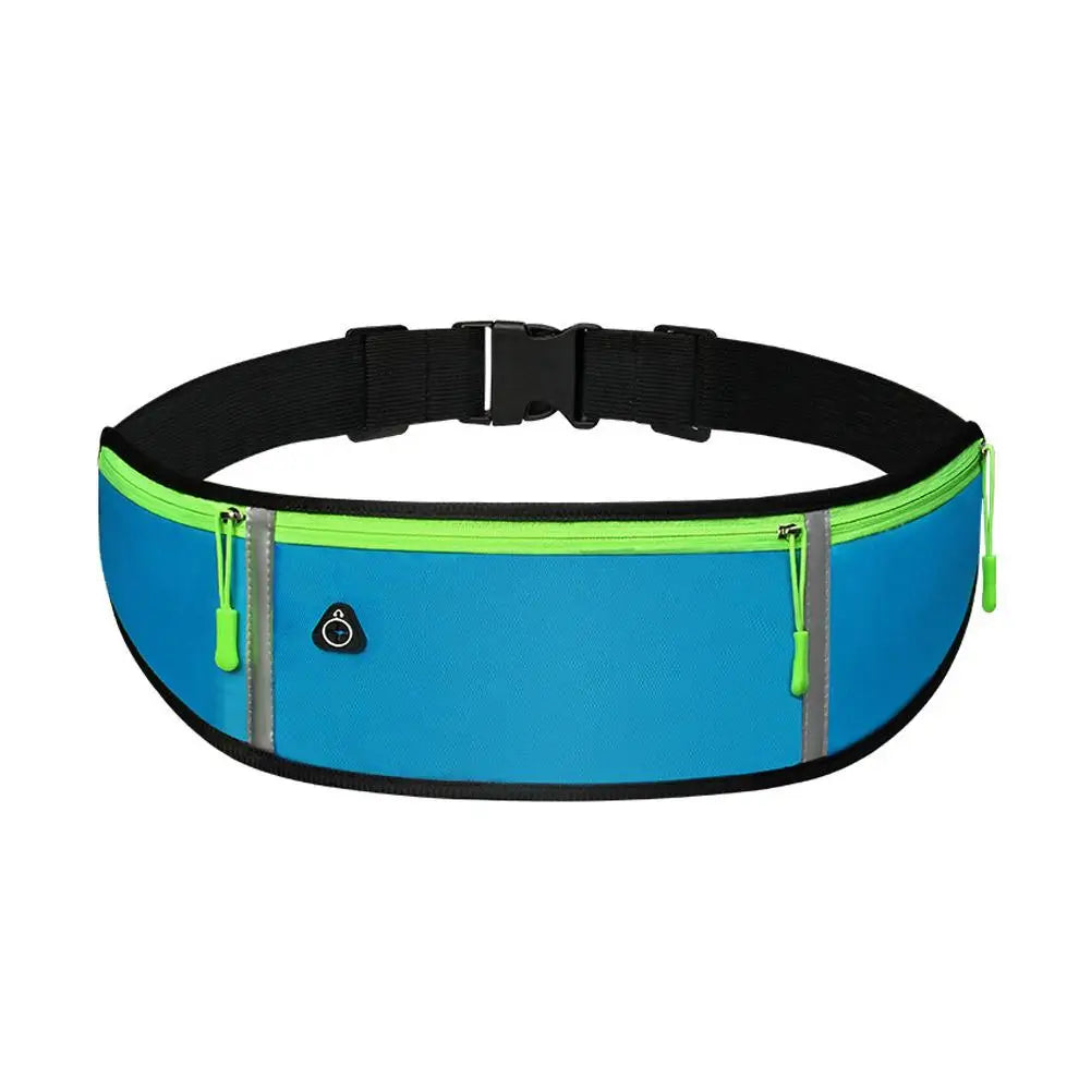 Running Waist Bag Lightweight Outdoor Cycling Belt Waist Bag for Men Women Waterproof Reflective Sports Bag For Mobile Phone Peaceful Pleasures Health and Wellness Blue