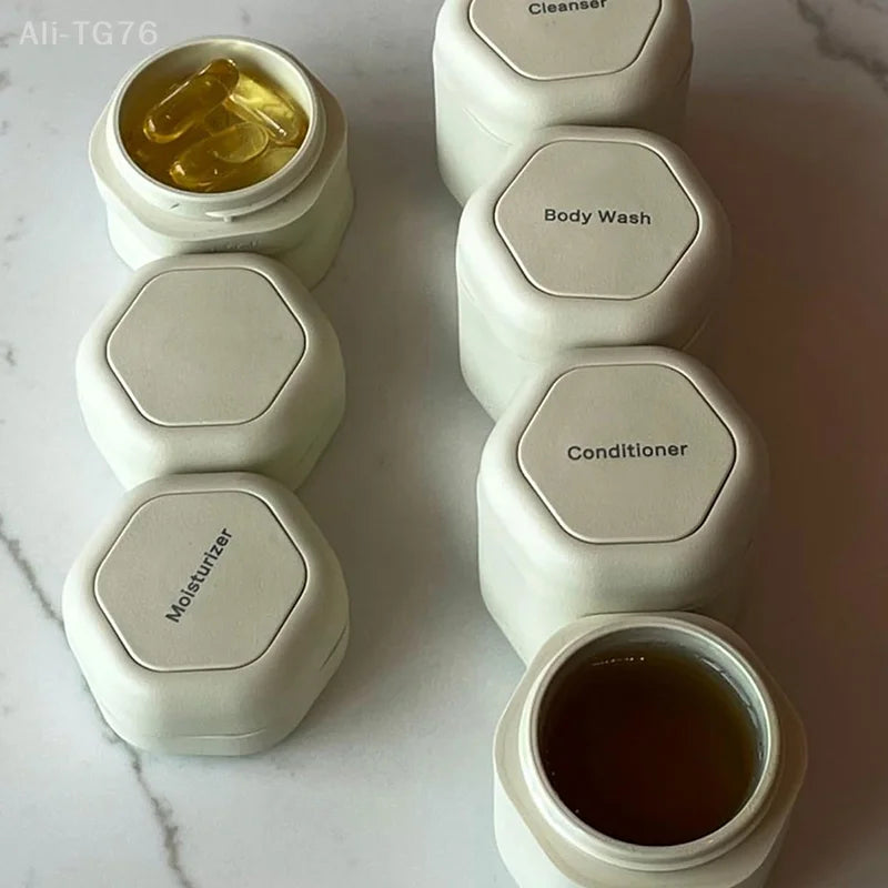 Magnetic Stackable Travel Cosmetic Containers with Lids – 2/3 Pcs