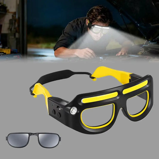 Rechargeable LED Headlamp Super Bright Headlight for Cycling,Night Fishing,Outdoor Work,Waterproof Windproof Eyeglass Head Torch Peaceful Pleasures Health and Wellness