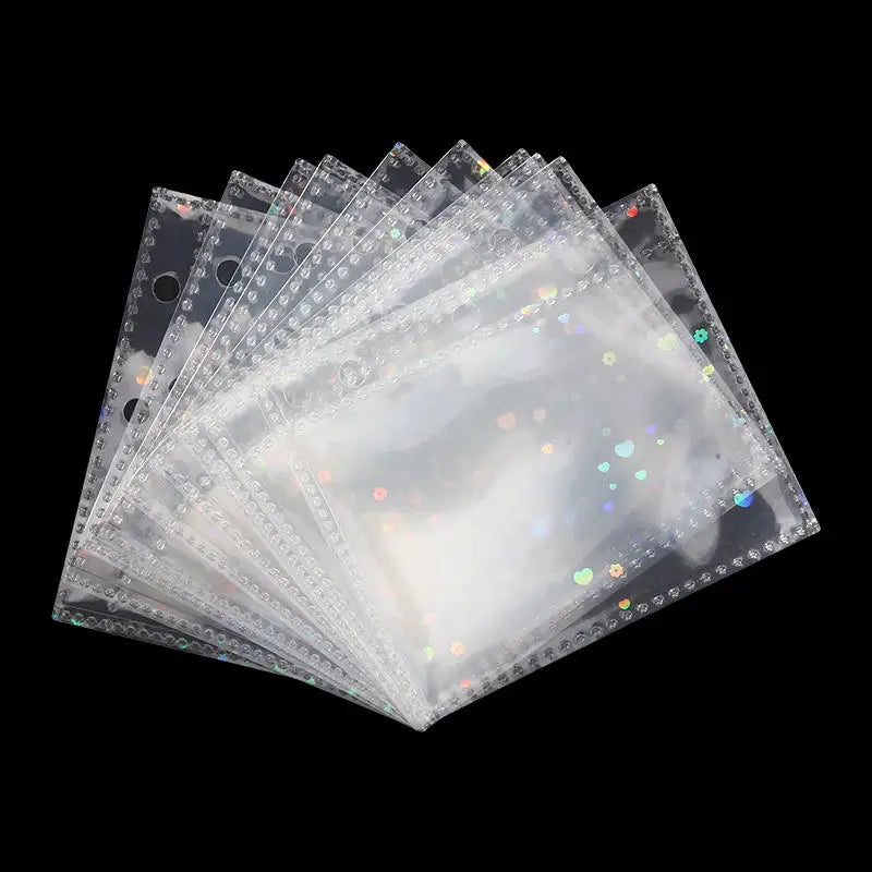 Pocket Photo Album 3-Inch Miniature Collectors Album for Cards Polaroids Solid Color 3-Ring Binder Compact Kpop Storage Book Peaceful Pleasures Health and Wellness 10pcs Small Flower