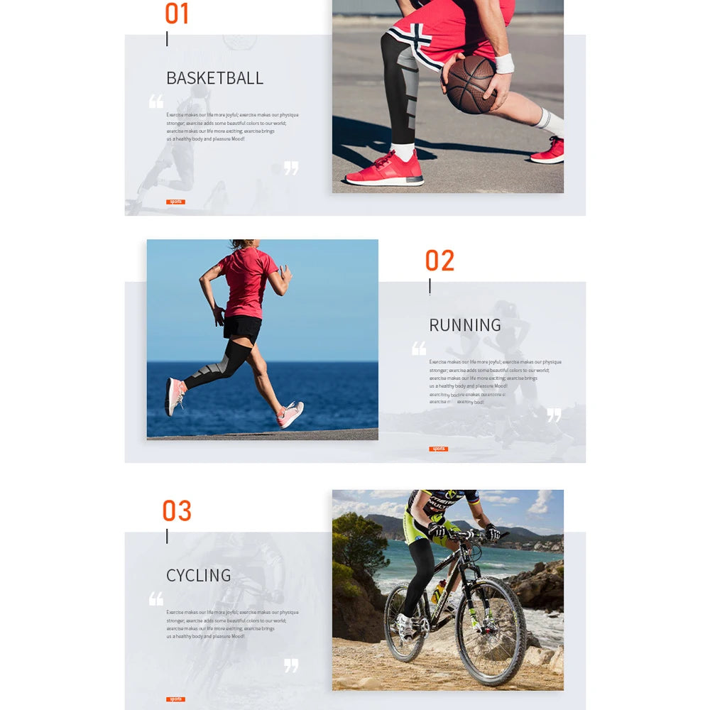 1Pcs Long Compression Leg Sleeves for Women Men,Comfortable & Non-Slip UV Protection Leg Knee Braces Supports for Sports Cycling Peaceful Pleasures Health and Wellness