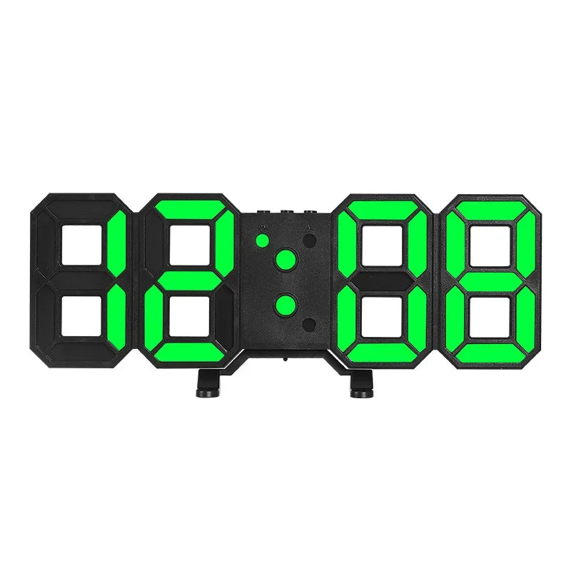 Modern LED Digital Wall Clock Triple Alarm Temperature Display