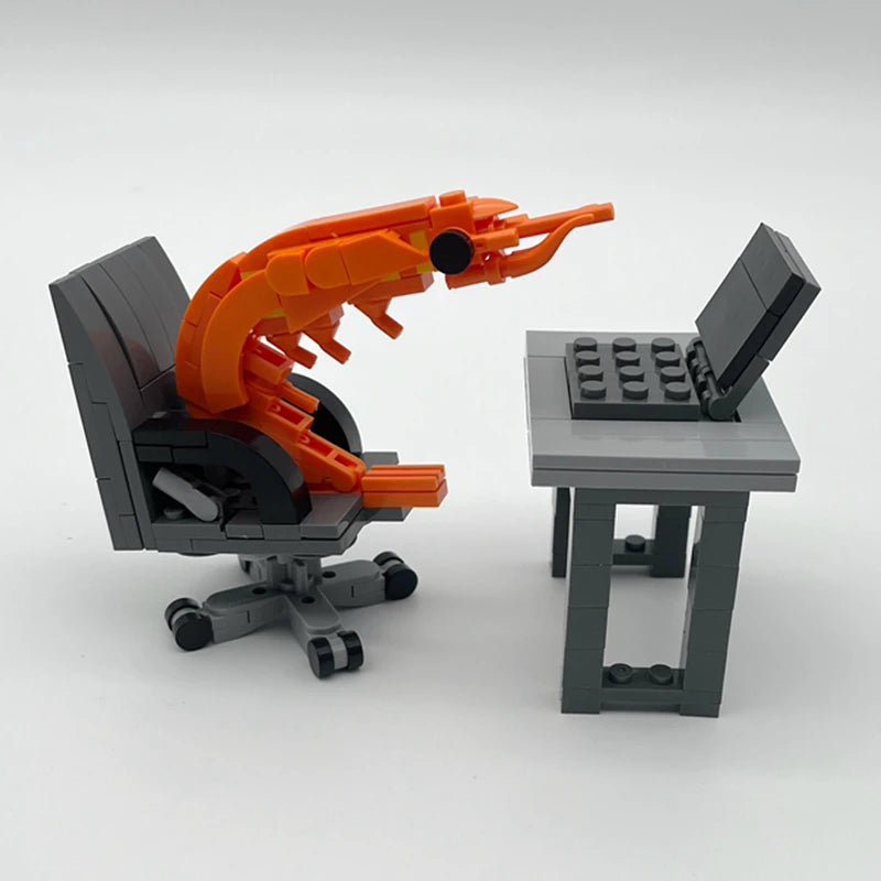 MOC Building Block Shrimp Model Figurines Puzzle Assembly Boys Girls
