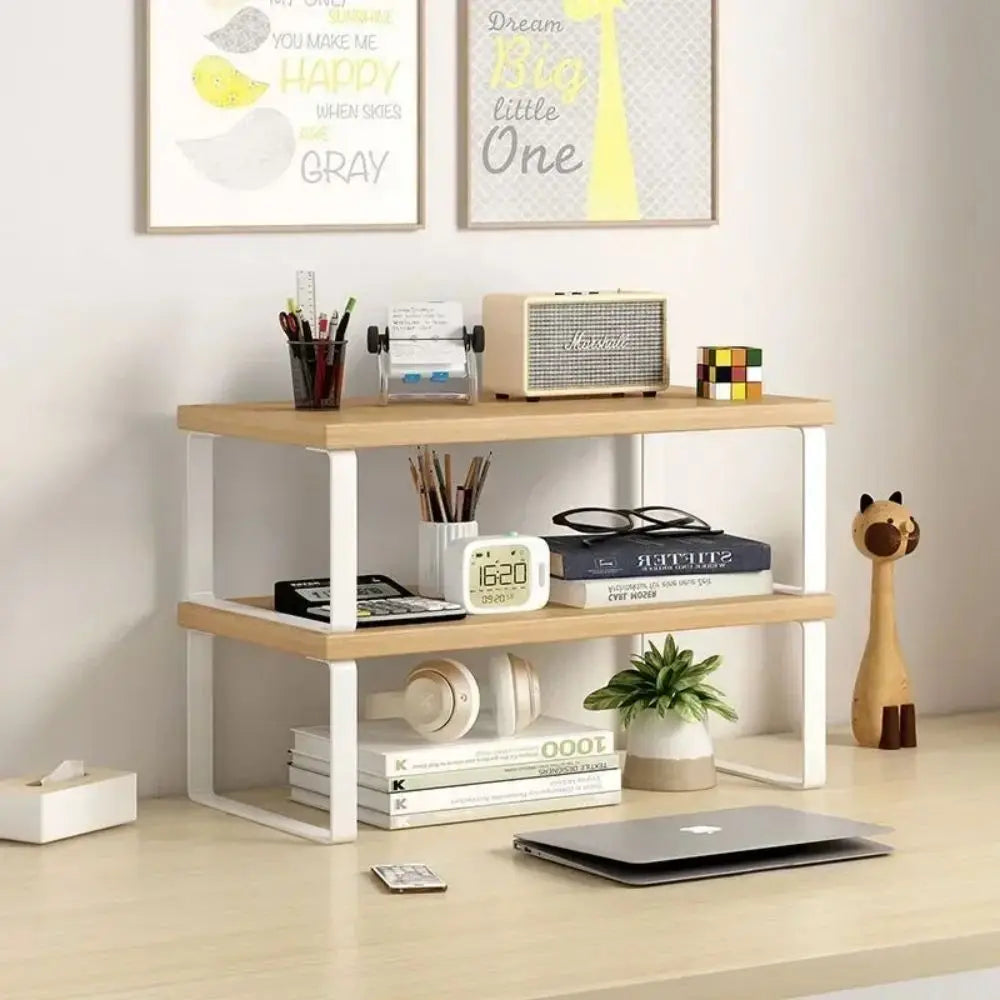 Computer Monitor Elevated Monitor Base Home Office Storage Rack Computer Desktop Creative Storage Rack Office Storage Supplies Peaceful Pleasures Health and Wellness