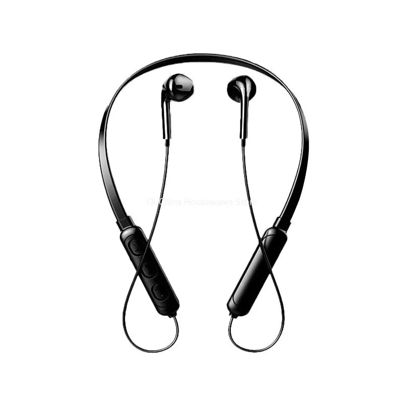 Wireless 9D Bluetooth Headset NeckHanging Stereo Noise Reduction Universal 5.0 Sports Headset Microphone Peaceful Pleasures Health and Wellness