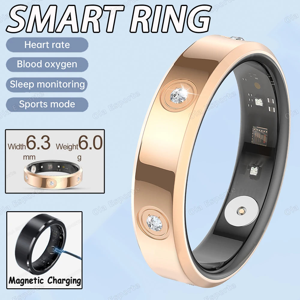 2025 Smart Ring | Heart Rate, Sleep & SpO2 Tracker – IP68