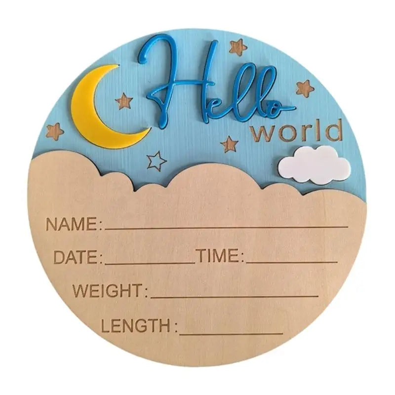 Moon Baby Birth Announcement Sign | Newborn Photo Prop