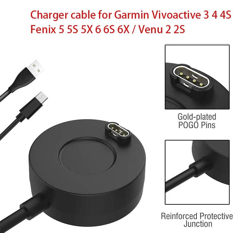 For Garmin Forerunner 965 955 945 935 745 265 255 245 55 45 USB Charger Smartwatch Charging Dock Cable Replacement Charger Peaceful Pleasures Health and Wellness