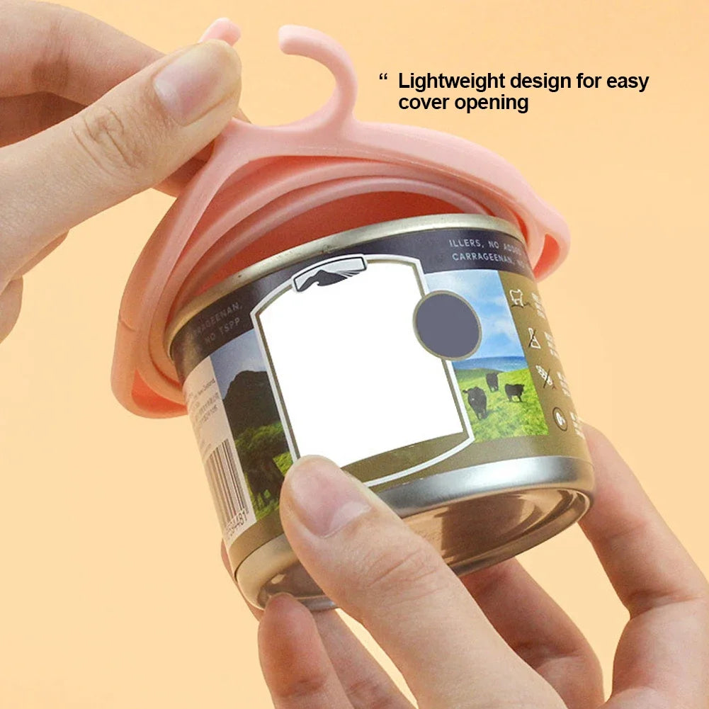 Pet Can Opener Spoon & Lid – Silicone Cat Paw Feeding Scoop