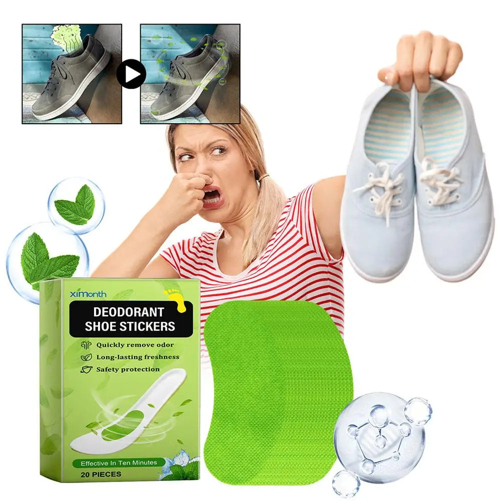 Shoe Deodorizer Patches – 20 pcs, 30-Day Freshness Shoe Deodorizer Patch Peaceful Pleasures Health and Wellness