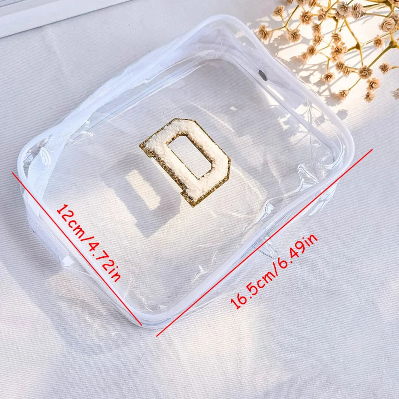 Personalized Embroidered Transparent Makeup Bag | Teacher Gift Personalized Makeup Bag Peaceful Pleasures Health and Wellness