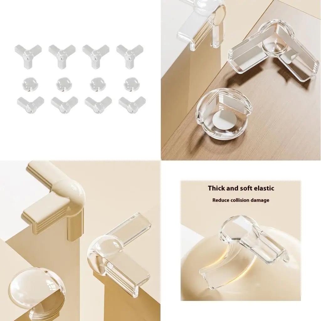 Clear Baby Corner Guards | Shock-Absorbing Table Edge Protectors 4pk