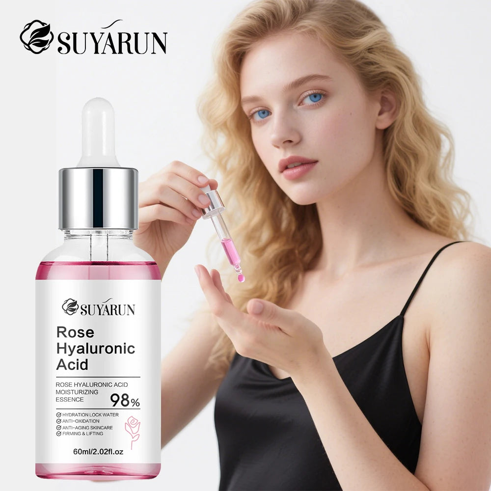 SUYARUN Professional Anti-Aging Rose Serum Essence for Face, Brightening & Even Skin Tone, Organic Rose Extracts. Peaceful Pleasures Health and Wellness