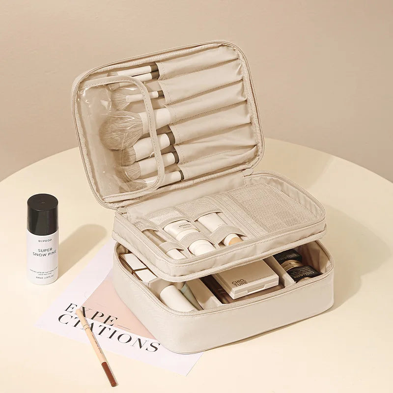 Professional Makeup Organizer Travel Bag | Multi-Compartment Case
