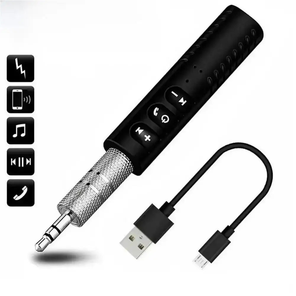 Wireless BT Compatible 5.0 Receiver Transmitter Adapter 3.5mm Jack For Car Music Audio Aux Headphone Reciever Handsfree Reciever Peaceful Pleasures Health and Wellness