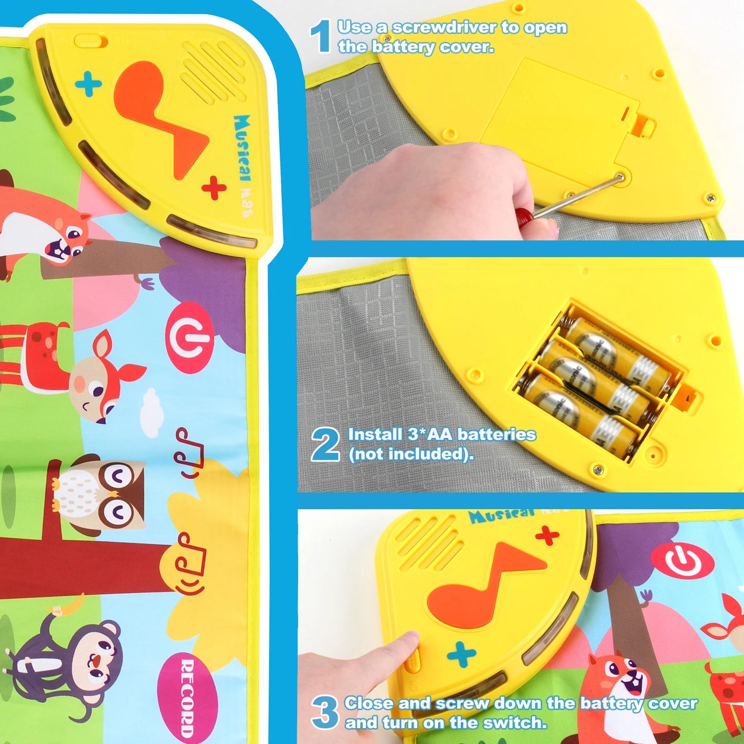 80 Kid Music Piano Mat Toddler Floor Baby Keyboard Dance 8 Animal
