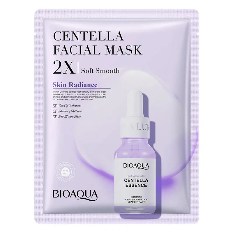 BIOAQUA Centella Collagen Sheet Mask 20pcs – Hydrating & Bright