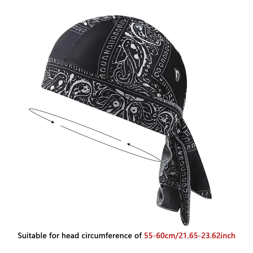 Stretch Sweat Wicking Do Rag Breathable Headscarf for Men Women, Outdoor Motorcycle, Cycling Running Workout Gym Peaceful Pleasures Health and Wellness 01
