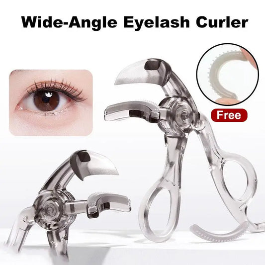 Portable Wide-Angle Eyelash Clip Lasting Eyelash Curler With Frameless Toothed Comb Professional Curling Tool Eye Makeup Tool Peaceful Pleasures Health and Wellness