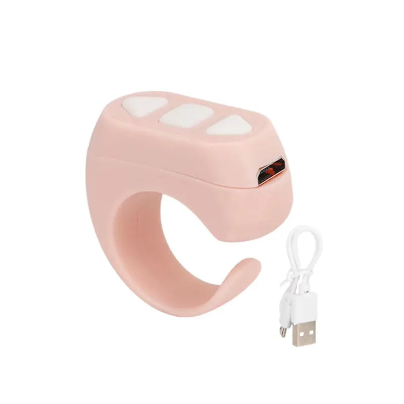 Bluetooth Ring Remote – TikTok Scroll, Selfie & Camera Control Peaceful Pleasures Health and Wellness Pink