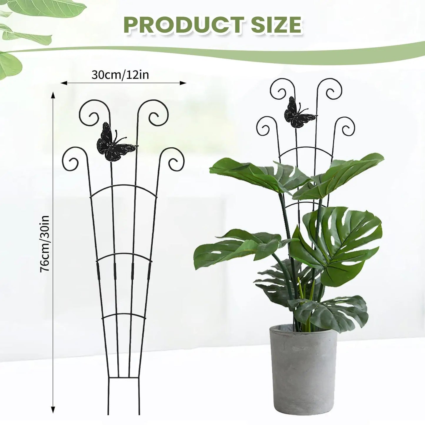 Metal Plant Support Stakes | Trellis for Tomato, Orchid & Vines