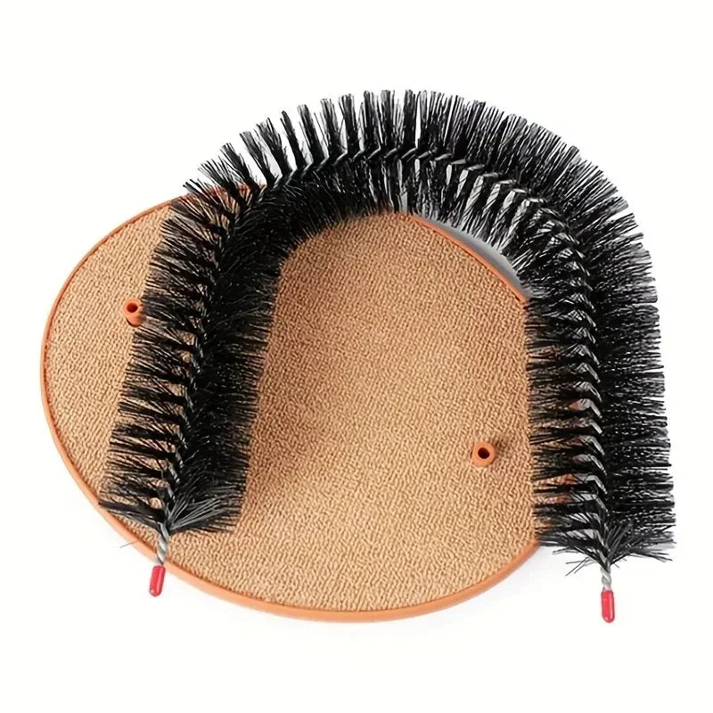 Cat Arch Self-Groomer with Scratching Pad & Massage Brush