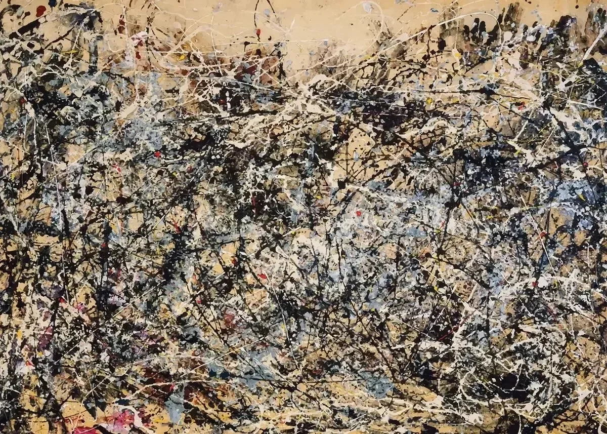 Jackson Pollock Abstract Oil Paintings on Canvas Famous Art Prints for Living Room Wall Decor Modern Art Posters Peaceful Pleasures Health and Wellness P3 20x30cm