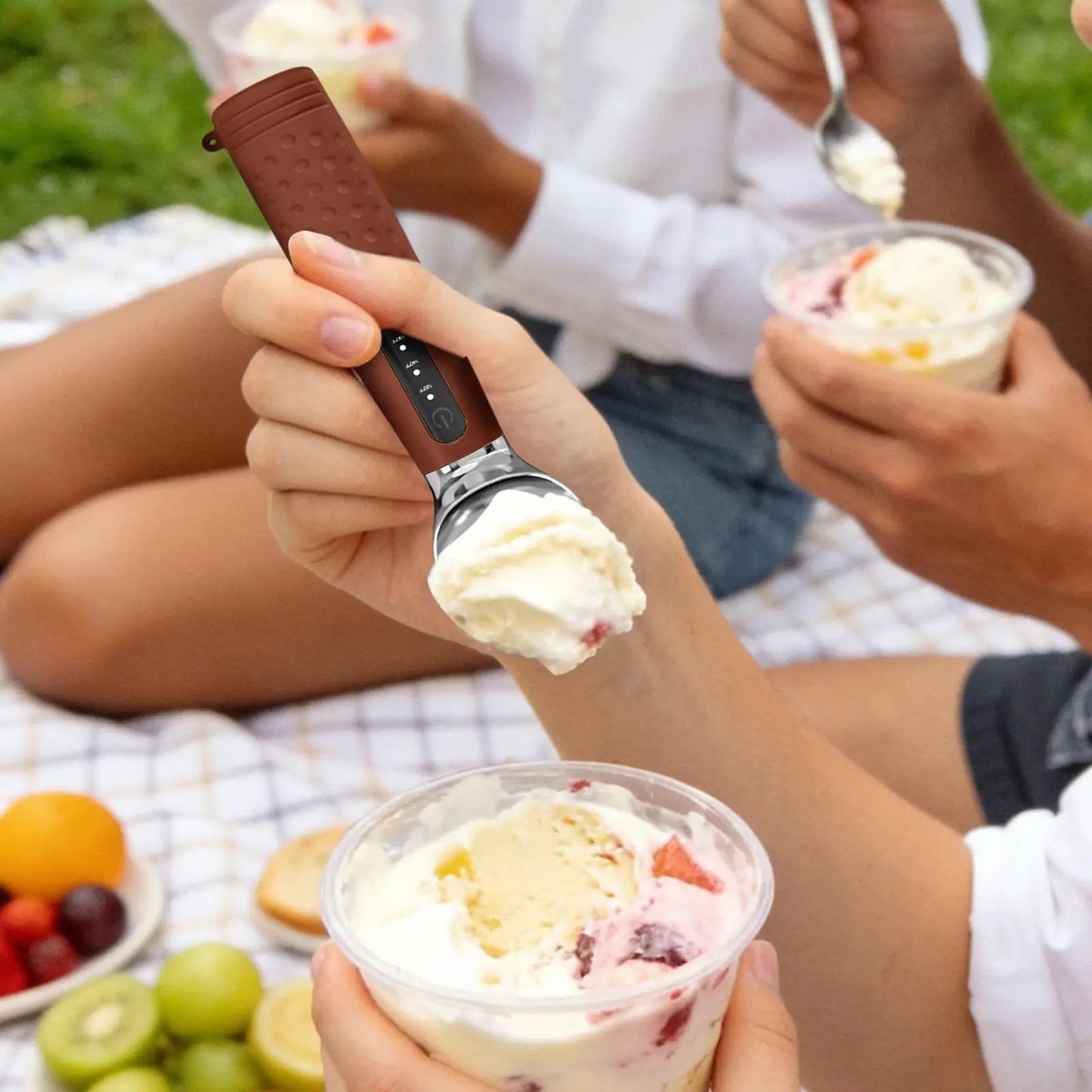 Ice Cream Scooper Heating Rechargeable Kitchen Gadget Ice Cream Scoop Heated For Home Dorm Kitchens Parties Buffets Cupcakes Peaceful Pleasures Health and Wellness