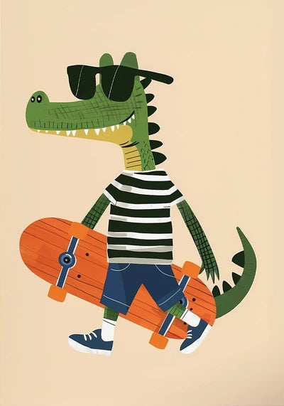 Funny Animal Canvas Wall Art Prints | Kids Nursery Room Decor