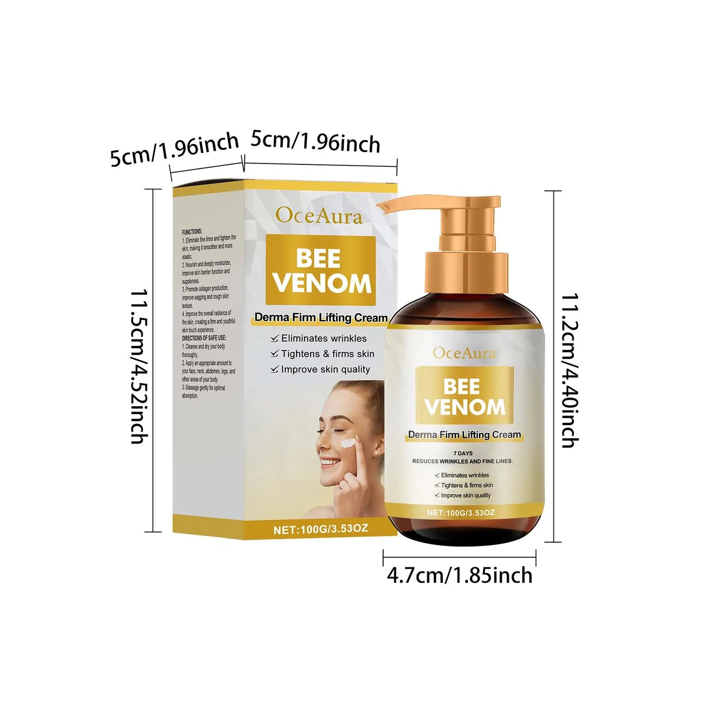 Bee Venom Firm Lifting Cream – Face & Body Tightening 100g