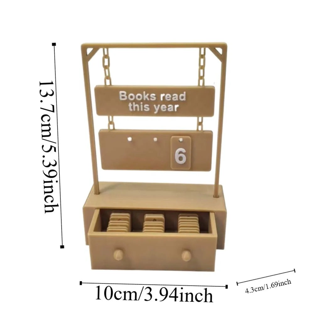 3D Book Read Counter with 30 Number Tags – Reading Tracker