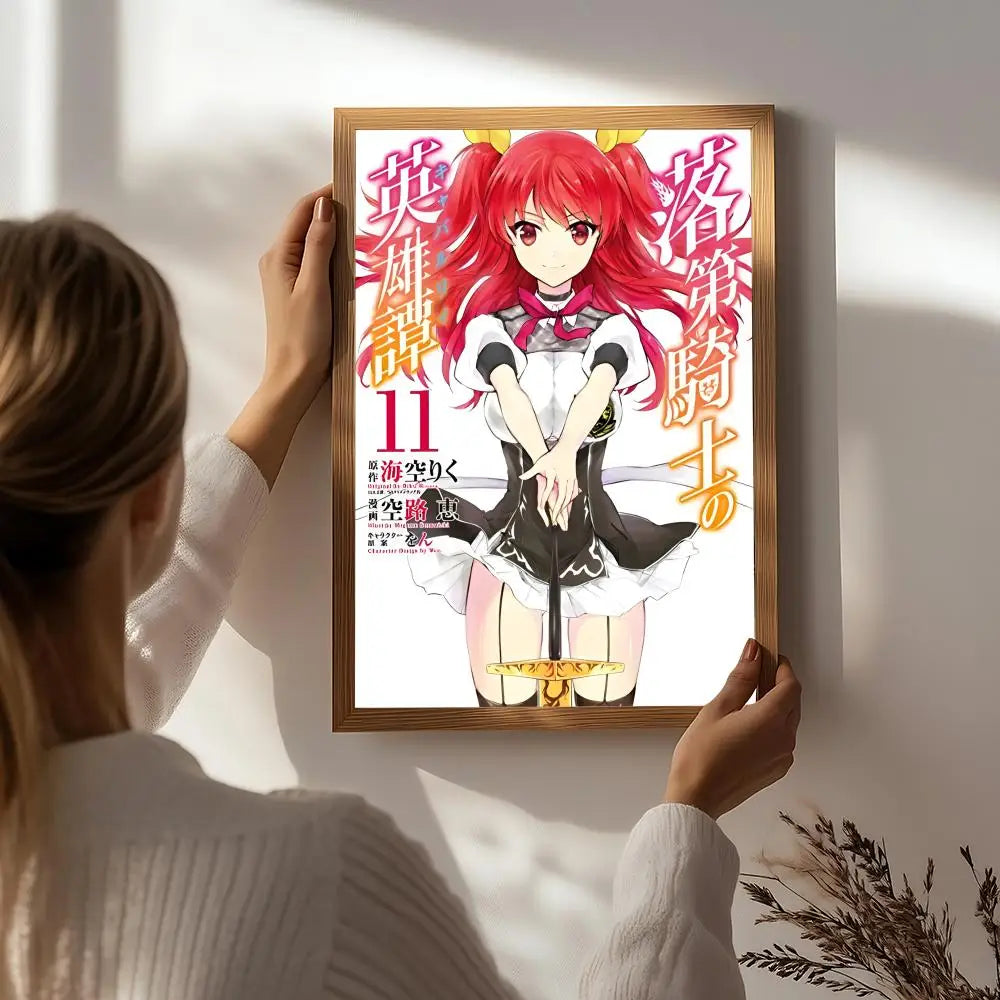Anime C-Chivalry of a Failed Knight Poster HD Self Adhesive Waterproof Wall Art Ideal for Home Office Dorm Bedroom Great Gift Peaceful Pleasures Health and Wellness White7 30X40cmNoframe