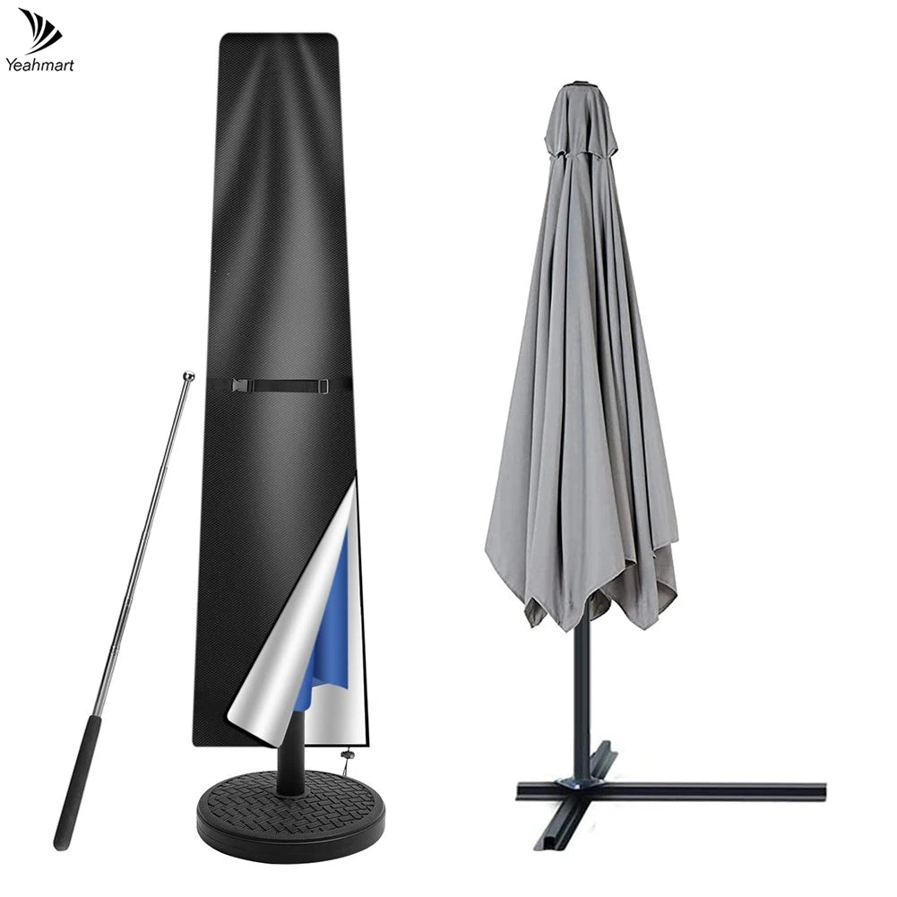 Waterproof Garden Parasol Cover UV & Windproof with Zipper