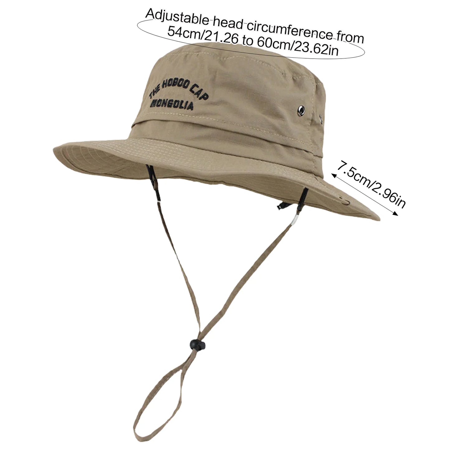 Unisex UPF50+ Wide Brim Sun Hat – Quick Dry Fishing Hat
